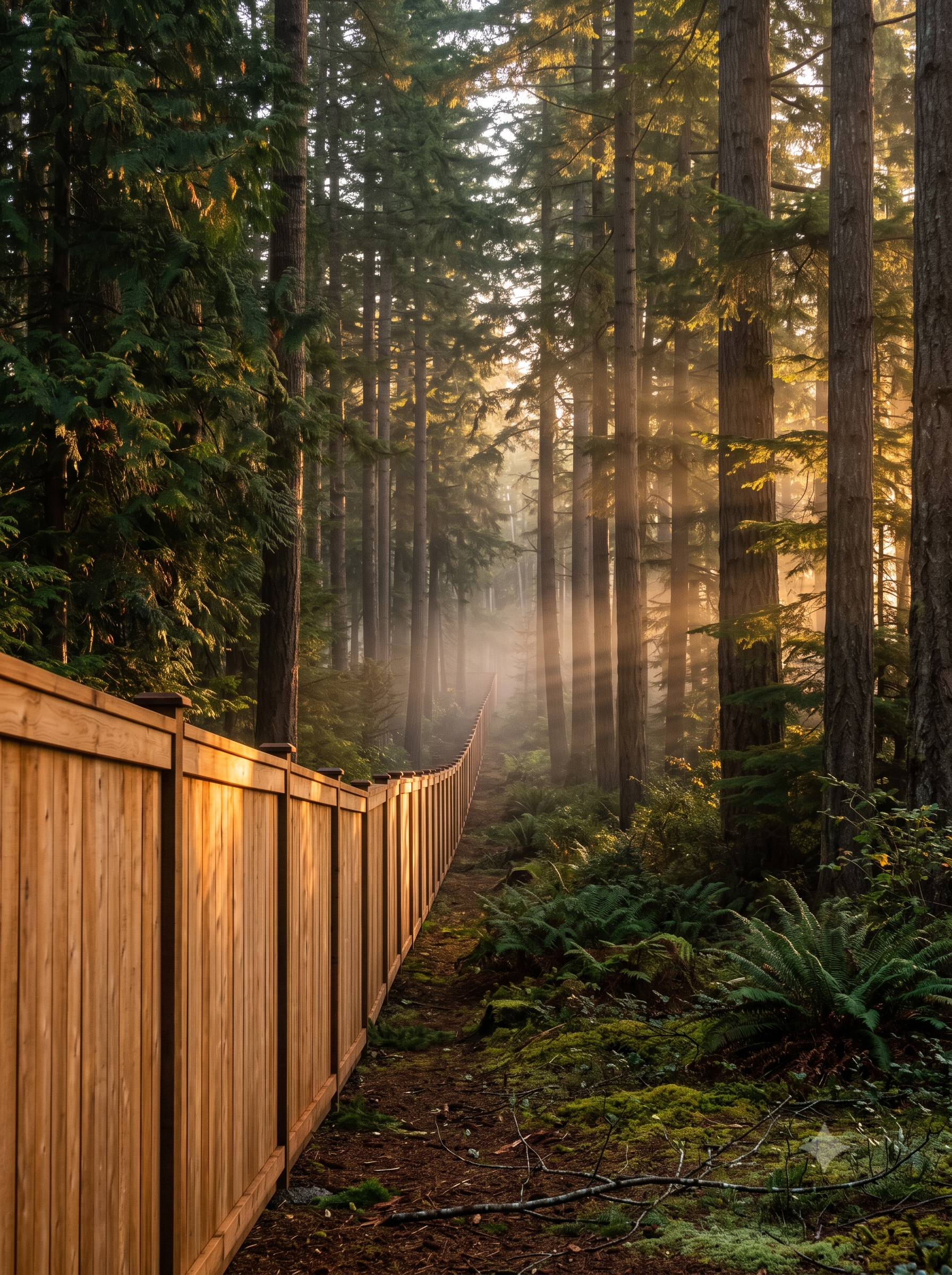 StrongEdge Fencing contractor installing a cedar fence in Victoria BC