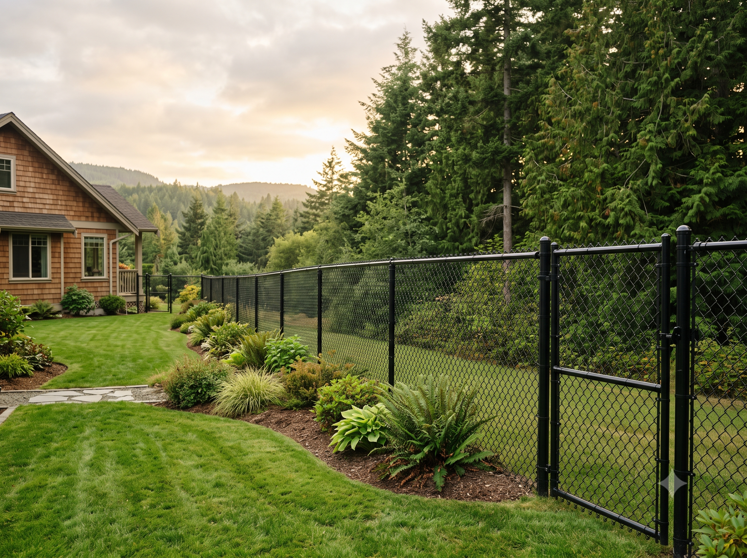 Chain-link fence installation in Victoria BC for yards and commercial sites
