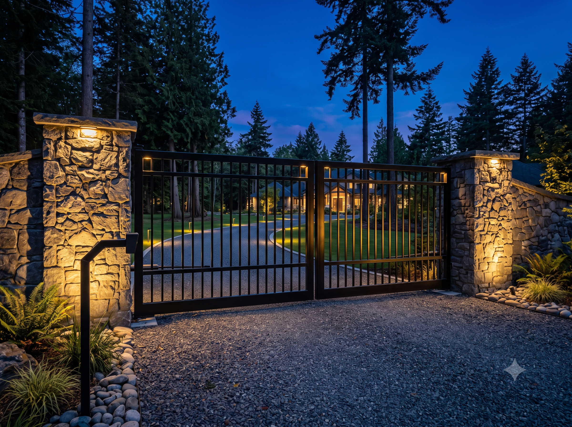 Custom automated driveway gate installation in Victoria BC